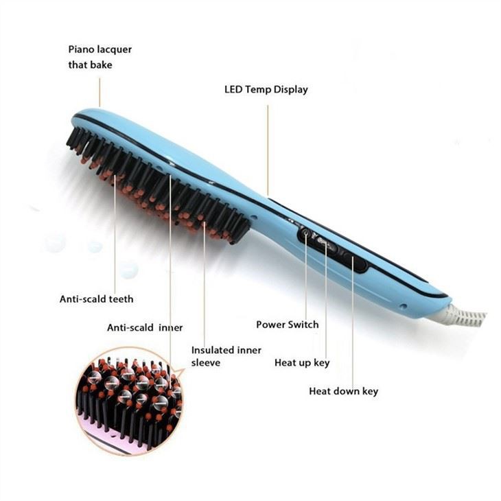 Pengering Rambut Straightener Brush Curler Comb