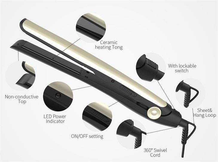 Straightener Rambut LED Seramik